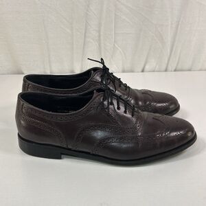 Oakton‎ Classic Brown Leather Wingtip Oxford Dress Shoe`s Men`s Size 12D India